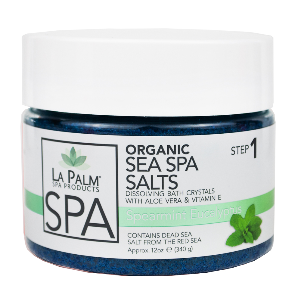 LA PALM Sea Spa Salts, Spearmint Eucalyptus - Сіль для рук і ніг з морськими мінералами, 355 мл