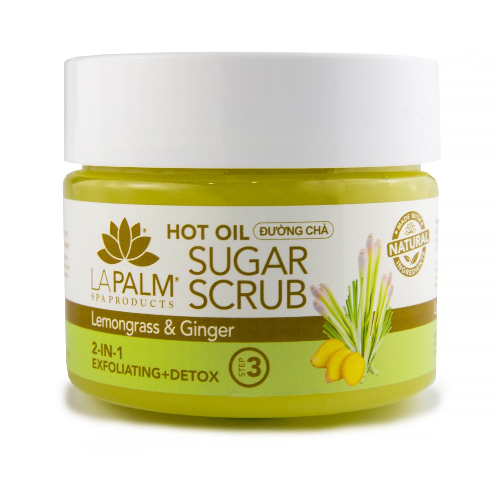 LA PALM Sugar Scrub, Lemongrass & Ginger - Цукрово-олійний скраб з алое вера і вітаміном Е, 355 мл