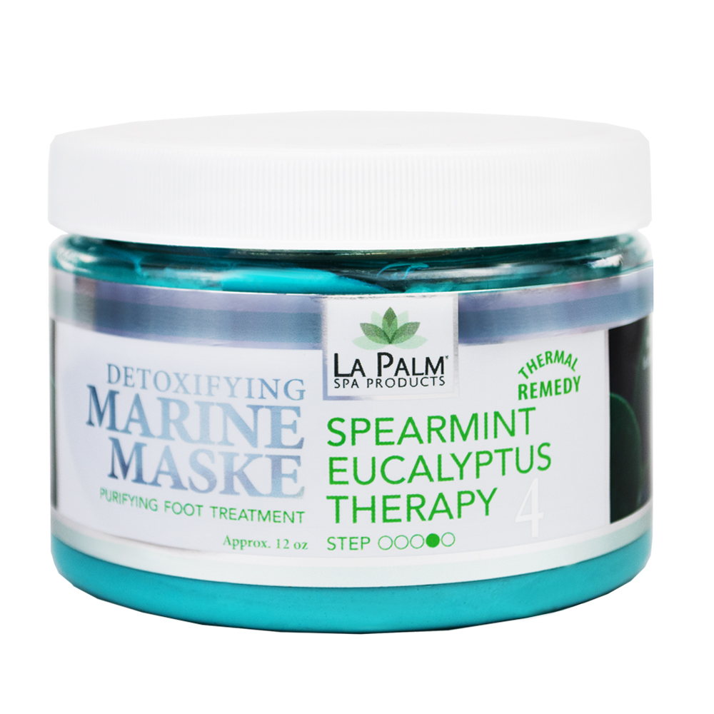 LA PALM Marine Maske, Spearmint Eucalyptus - Омолоджуюча маска для рук і ніг з натуральними маслами, 355 мл