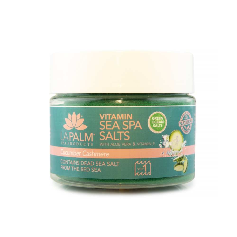 LA PALM Sea Spa Salts, Cucumber Cashmere - Сіль для рук і ніг з морськими мінералами, 355 мл