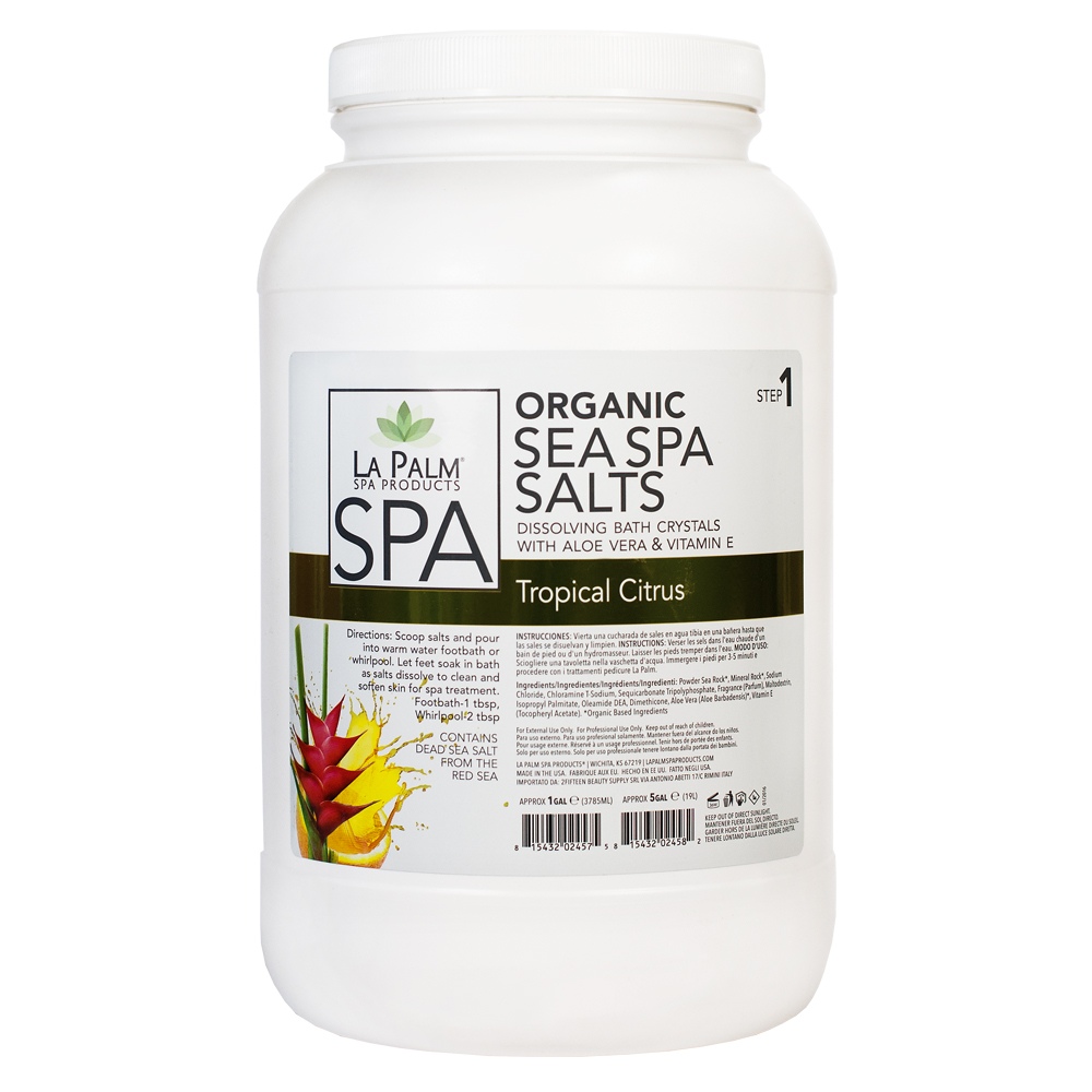 LA PALM Sea Spa Salts, Orange Tangerine Zest - Сіль для рук і ніг з морськими мінералами, 3785 мл