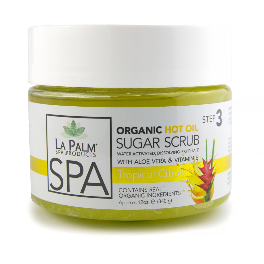 LA PALM Sugar Scrub, Tropical Citrus - Цукрово-олійний скраб з алое вера і вітаміном Е, 355 мл