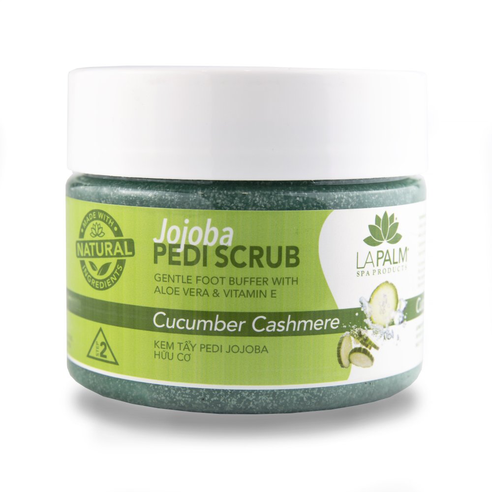 LA PALM Pedi-Gel Scrub, Cucumber Cashmere - Гелевий пілінг з екстрактом морських водоростей, 355 мл