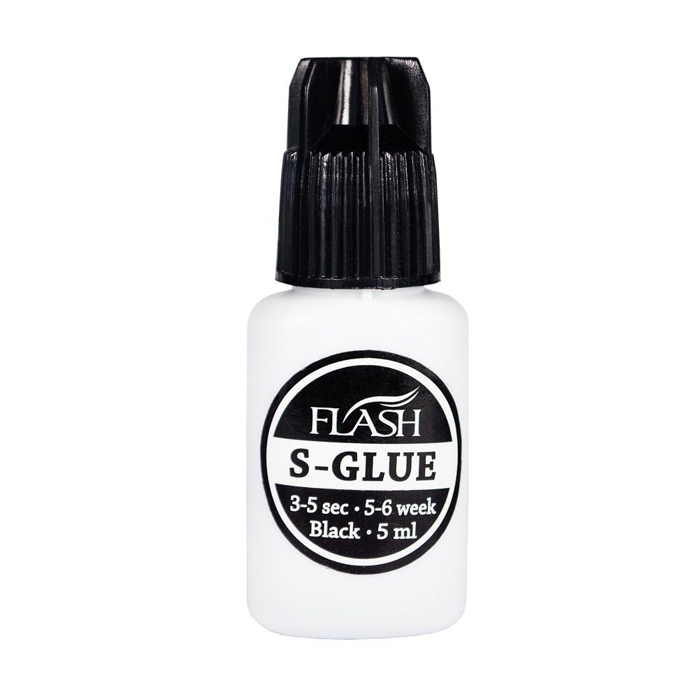 FLASH S-Glue - Клей для нарощування вій, 3-5 сек, 5-6 тижнів, чорний